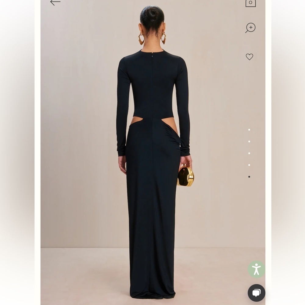 Cult Gaia Keri Dress Black Maxi cutout jersey slinky gown NWT Revolve $898 M - Picture 4 of 12